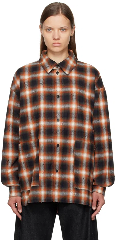 Henrik Vibskov Black & Orange Big Shirt In Black / Red