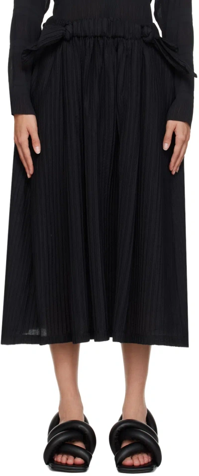 Henrik Vibskov Black Fest Midi Skirt In Caviar