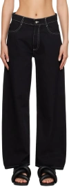 Henrik Vibskov Pipette Wide-leg Jeans In Caviar