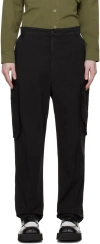 Henrik Vibskov Black Zip Cargo Pants In 998, Caviar