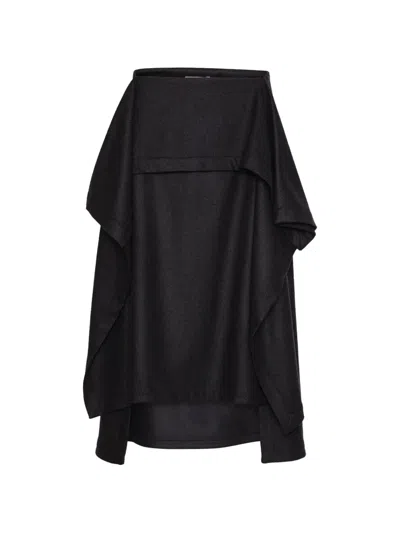 Henrik Vibskov Blanket Midi Skirt In Black