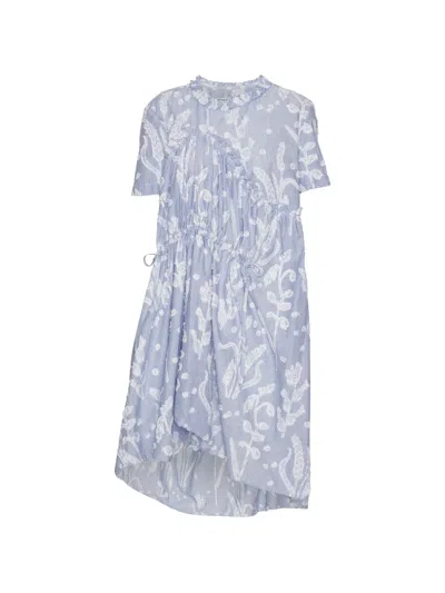 Henrik Vibskov Bon Chalant Fil-coupé Dress In Blue