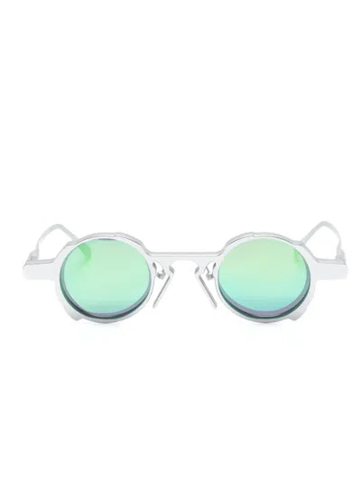 Henrik Vibskov Bronson Round-frame Sunglasses In 银色