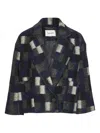 Henrik Vibskov Brushed Square-pattern Jacket In Multi