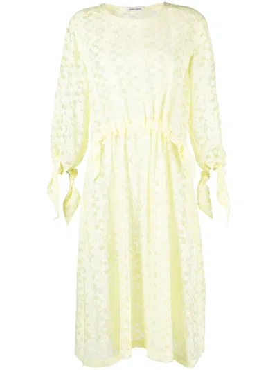 Henrik Vibskov Bulk Jacquard Midi Dress In Yellow