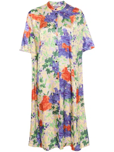 Henrik Vibskov Bulkhead Shirt Midi Dress In Purple