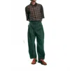 Henrik Vibskov Button Pants In Garden Green In Blue