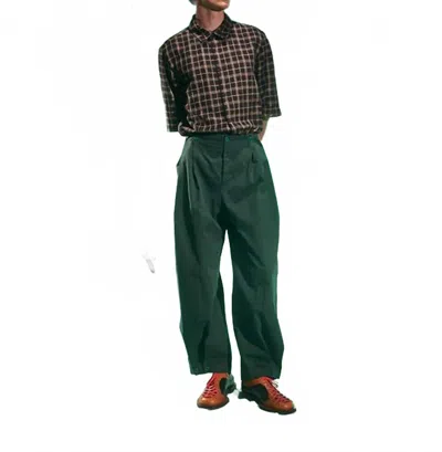 Henrik Vibskov Button Pants In Garden Green In Blue