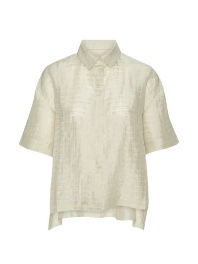 Henrik Vibskov Buttoned Short-sleeve Top In White