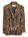 Henrik Vibskov Buttoned Striped Jacket In Animal Print