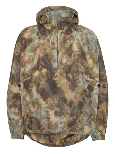 Henrik Vibskov Camouflage-print Half-zip Hoodie In Multi