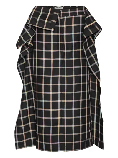 Henrik Vibskov チェック スカート In Black