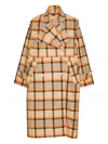Henrik Vibskov Checked Double-breasted Trench Coat In Yellow