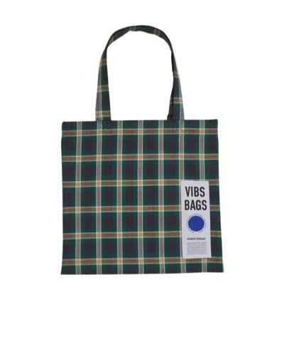 Henrik Vibskov Checked Handbag In Green