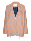 Henrik Vibskov Checked Single-breasted Jacket In Animal Print