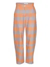 Henrik Vibskov Checked Trousers In Orange