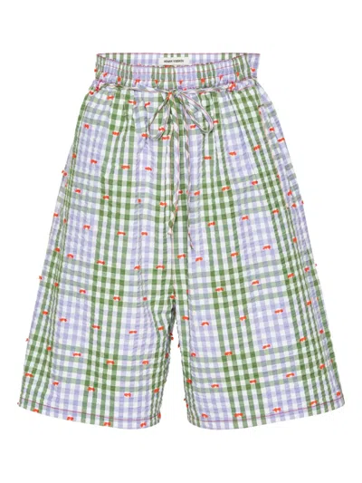 Henrik Vibskov Karierte Shorts Mit Schnürung In Multi