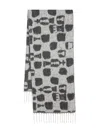 Henrik Vibskov Chess Pieces-jacquard Wool Scarf In Black