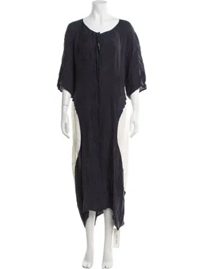 Pre-owned Henrik Vibskov Colorblock Pattern Long Dress In Black