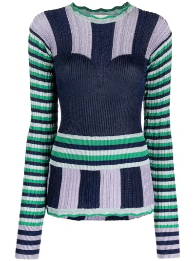 Henrik Vibskov Colour-block Knit Jumper In Blue