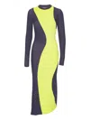 Henrik Vibskov Colour-block Midi Dress In Green