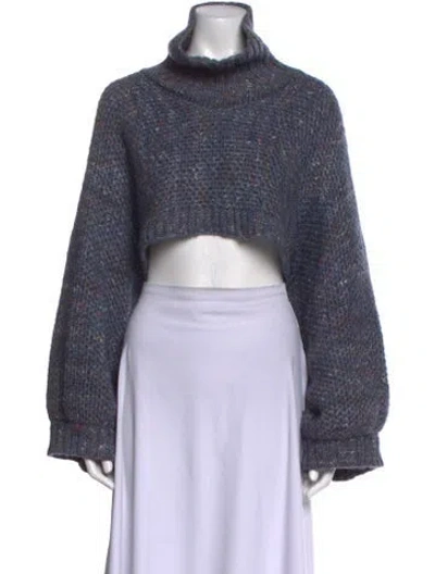 Pre-owned Henrik Vibskov Cowl Neck Sweater In Blue