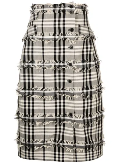 Henrik Vibskov Crackle Fringe-detail Skirt In Black