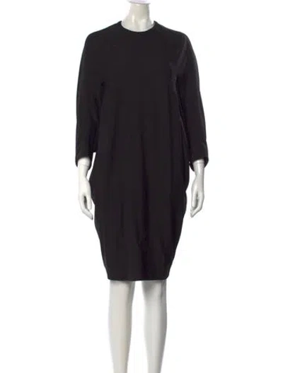 Pre-owned Henrik Vibskov Crew Neck Knee-length Dress In Black
