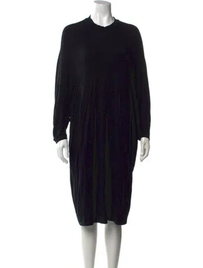 Pre-owned Henrik Vibskov Crew Neck Knee-length Dress In Black