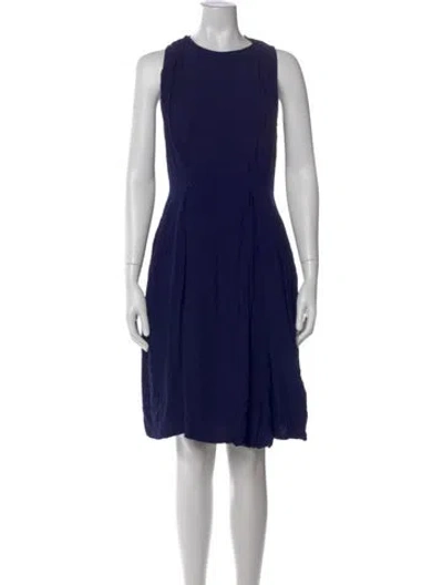 Pre-owned Henrik Vibskov Crew Neck Knee-length Dress In Blue