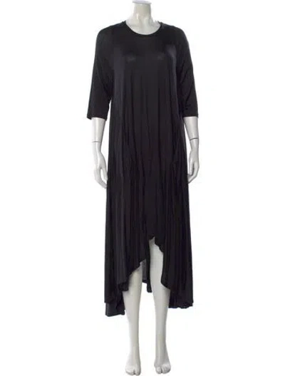 Pre-owned Henrik Vibskov Crew Neck Long Dress In Black
