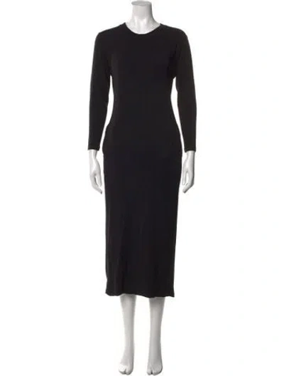 Pre-owned Henrik Vibskov Crew Neck Long Dress In Black