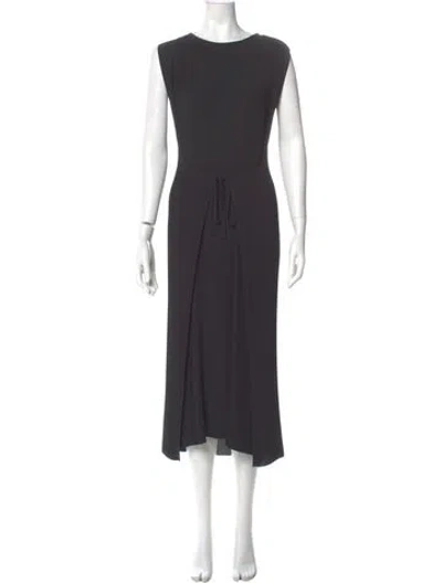 Pre-owned Henrik Vibskov Crew Neck Long Dress In Gray