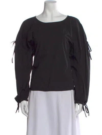 Pre-owned Henrik Vibskov Crew Neck Long Sleeve Top In Black