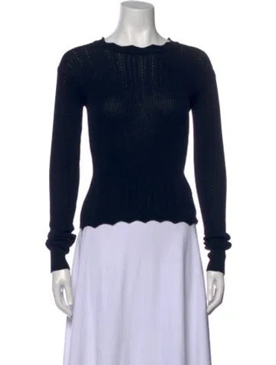 Pre-owned Henrik Vibskov Crew Neck Long Sleeve Top In Blue