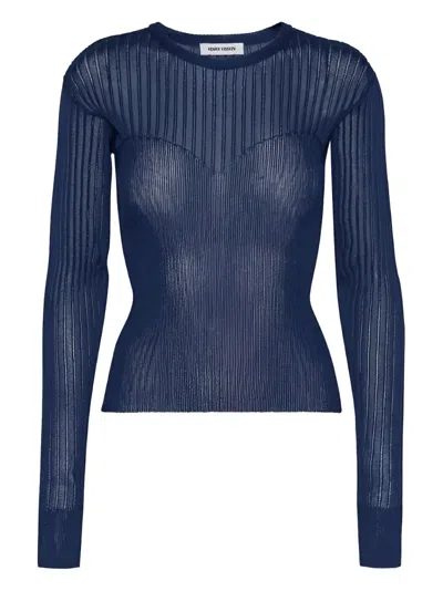 Henrik Vibskov Crew-neck Long-sleeves T-shirt In Blue