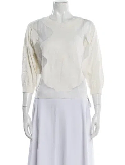 Pre-owned Henrik Vibskov Crew Neck Sweater In White