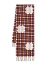Henrik Vibskov Cross-motif Plaided Scarf In Red