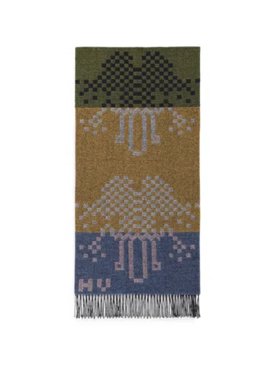 Henrik Vibskov Cross Stitch Fringed Scarf In Multi