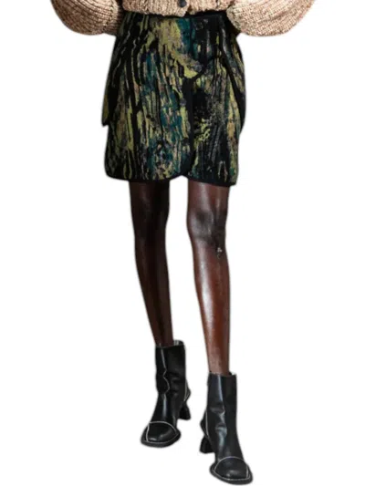 Henrik Vibskov Dawn Skirt In Shadow Bouquet In Multi