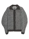 Henrik Vibskov Diamond-pattern Cardigan In Silver