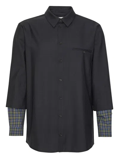 Henrik Vibskov Double-cuff Shirt In Blue