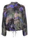 Henrik Vibskov Drawstring Patterned Blouse In Gray