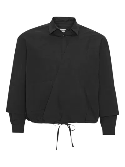 Henrik Vibskov Drawstring Pocket Shirt In Gray