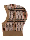Henrik Vibskov Dusk Checked Balaclava In Brown