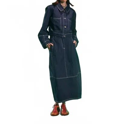 Henrik Vibskov Dusk Jacket In Navy Denim In Blue