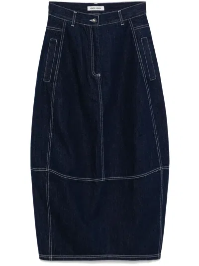 Henrik Vibskov Dusk Midi Skirt In Blue