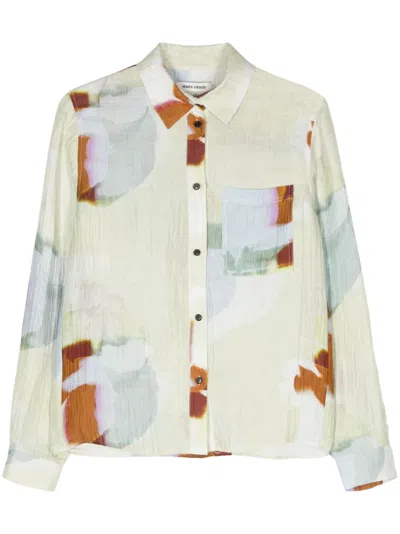 Henrik Vibskov Eidetic Abstract Pattern Shirt In Green