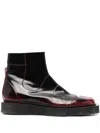 Henrik Vibskov Enzo Leather Ankle Boots In Red