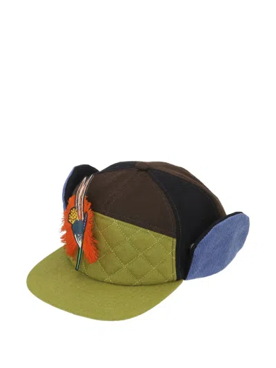 Henrik Vibskov Feather-embellished Cap In Multi